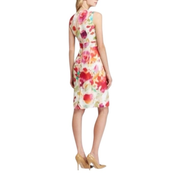 Kate Spade Bowden Floral Watercolor Sleeveless Sheath Dress -Multicolor - Size 6 - Picture 7 of 13